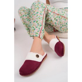 Resim Modafrato Carmen Kadın Ev Terliği Kışlık Topuklu Terlik 