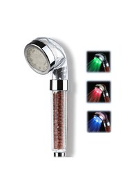 Resim Tasarruflu Boncuklu Ledli Duş Başlık-pil Veya Elektrik Gerekmez Kinetik Enerjili Çok Renkli 