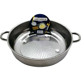 Resim Tkç No-2 - 28CM Basık Süzek Metal Süzgeç (5492) 