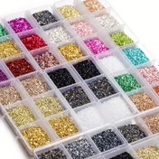 Resim 1 Kutu 30 gram Kırık Cam Taşları Reçine Doldurma Renkli Düzensiz Kırık Taş DIY Epoksi Reçine Kalıp El Sanatları Tırnak Sanatı Dekorasyon Malzemesi 