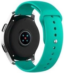 Resim Samsung Galaxy Watch Active-Active 2 40 mm-44mm-Watch 3 41 mm Tam Uyumlu 20 mm Klasik Silikon Kordon Turkuaz 