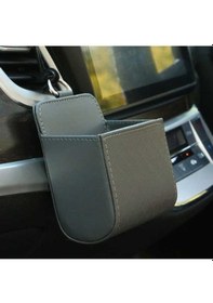 Resim Dancemonkey Cbtx Araba Hava Çıkışı Deri Cep Telefonu Kartı Asılı Kutu, Gri 