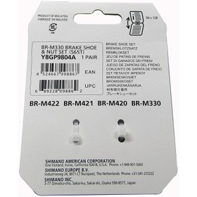 Resim Shimano BR-M330 (S65T) V-Fren Papuç Seti Y8GP9804A 