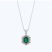 Resim Altınbaş Pırlanta Zümrüt Kolye N11.1704 