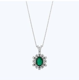 Resim Altınbaş Pırlanta Zümrüt Kolye N11.1704 