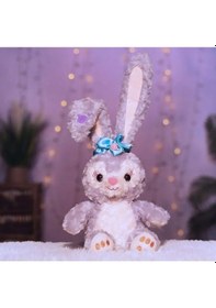Resim Kıyafetli Tavşan Peluş Oyuncak 45cm Tüylü Yumuşak Kumaş Uyku Arkadaşı Peluş Bebek Kostümlü Çok Renkli 