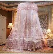 Resim Sones Kubbe Askılı Zemin Cibinlik, Boyut: 1 Metre Çapında Pembe 