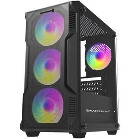 Resim Novahub 4x12cm Rgb Fanlı Speed Atx Kasa, Mesh Panel, Temper, Trbilgisayar 