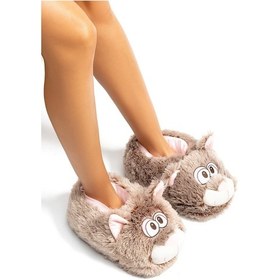 Resim Twigy Razy EE0535 Kadın Hayvanlı Panduf Kahverengi 36/41 Kahverengi 