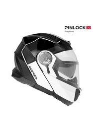 Resim Acerbis Serel 22-06 Kask Siyah Beyaz Siyah - Beyaz 