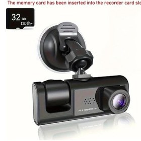 Resim Xuweiwei Baideluo 32g Hafızalı Ön Kamera 1080p İç Kamera 480p Çift Kamerlı Araç Dashcam 