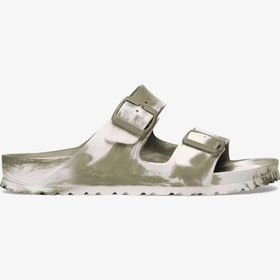 Resim Birkenstock Arizona Eva Erkek Haki Çift Bantlı Plaj Terliği 