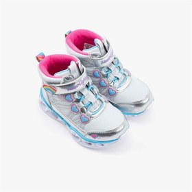 Resim Skechers Heart Lights Küçük Kız Çocuk Gri Işıklı Bot 