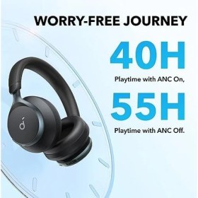 Resim Space One Aktif Gürültü Önleyici Kulaklık 2 Kat Daha Güçlü Insan Sesi Azaltma 40 Saat Anc Çalma Süresi Uygulama Kontrolü Ldac Rahat Uyum Net Aramalar Bluetooth 5.3 Siyah 