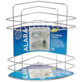 Resim Ece Metal Banyo Köşesi̇ Ece Metal Alara 2 Rafli 