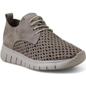 Resim Mammamia D24ya-3895 Kadın Deri Spor Ayakkabı Sılver Grey Nubuk 