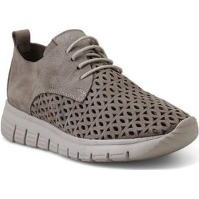 Resim Mammamia D24ya-3895 Kadın Deri Spor Ayakkabı Sılver Grey Nubuk 