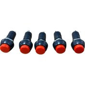 Resim Universal Mini Anahtar Buton Kalıcı Kırmızı Düğme 05-Bu5-1r 5 Adet Fiyatı 