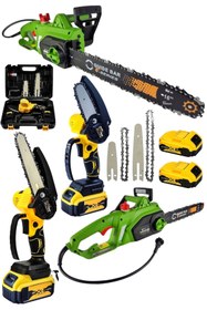 Resim DYNAMİC MAX 2'li Set 4800w Elektrikli Hızar Testere Ağaç Odun Kesme Testeresi 598vf Şarjlı Dal Budama Çift Pala 