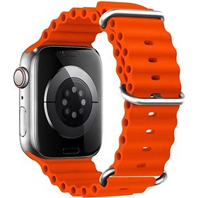 Resim Apple Watch Series 10 42mm Kordon Aqua Belt Turuncu 
