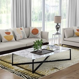 Resim Monnhein Yıkanabilir Halı ve Yolluk - Kaymaz Tabanlı Salon Halısı, Mutfak Halısı, Modern Dijital Baskı Tasarım(0072) 