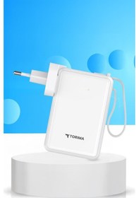 Resim Torima TRM-1017 10000 mAh Hızlı Şarj Dijital Göstergeli Powerbank Beyaz 