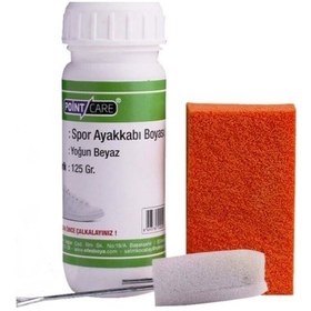 Resim Plistre Ekstra Yoğun Kapatıcı Beyaz Spor Ayakkabı ve Deri Boyası 125 G + Sünger Beyaz 