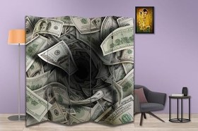 Resim Para Temalı Özel Tasarım Paravan Room Divider 180 x 200 cm 