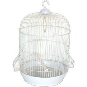 Resim Dayang Dayanıklı Yuvarlak Kuş Kafesi Beyaz 33x41 Cm 