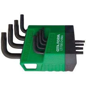 Resim Ceta Form Lt/700 8 Parça Torx L Anahtar Takımı kısa Tip 