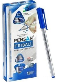 Resim Pensan Trıball Tükenmez Kalem 1 MM Mavi 12'li Paket 