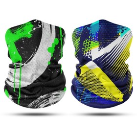 Resim dairaksesuar 2'li Set Bandana Erkek Bandana Kadın Bandana Motosiklet Bandana Boyunluk Balaklava Outdoor 