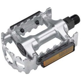 Resim Bisiklet Alüminyum Pedal Tırtıklı Tam Bilyalı Gri 