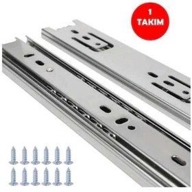 Resim 50cm Çekmece Rayı Çekmece Kızağı Mobilya Rayı Bej Diğer 