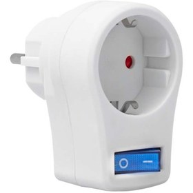 Resim Powermaster Pm-16816 Anahtarlı Akım Korumalı Tekli Priz 10 Amper - 2510 Watt Tekli Beyaz 