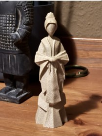 Resim Japon Kadın Heykeli Dekoratif Hediyelik Dekoratif Obje Figür 15 Cm 