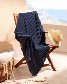 Resim Madame Coco Hugo Banyo Havlusu - 70x140 cm - Yat Koleksiyon Lacivert 