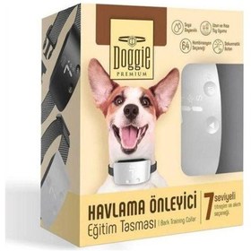 Resim Havlama Önleyici Eğitim Tasması Beyaz 