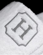 Resim H Harf Havlu Banyo Ev Otel Lohusa Terliği Kalın Taban Terlik 