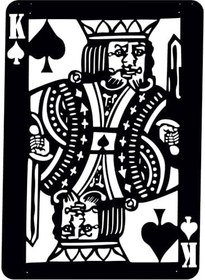 Resim NR Dizayn (401) Maça Papaz Metal Duvar Tablosu 69 X 49 