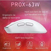 Resim Gameagle PROX-63W Ultra Hafif Kablosuz 3 Mode Optik Oyuncu Mouse 