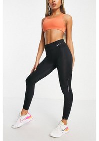 Resim Nike Epic Faster Mid Rise 7/8 Running Leggings 3 Cepli Toparlayıcı Siyah Tayt Siyah 