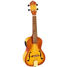 Resim Ortega RUSL-HSB Elektro Concert Ukulele (Honey Burst) 