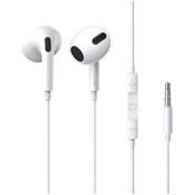 Resim Baseus H17 3.5mm Kablolu Mikrofonlu Kulaklık Tel Kontrollü Kulak İçi Kulaklık 3.5mm White 
