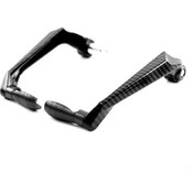 Resim Hightower Siyah Karbon Fiber 7/8" 22mm Motosiklet Gidon Koruyucu Fren Debriyaj Kolu Kapağı 