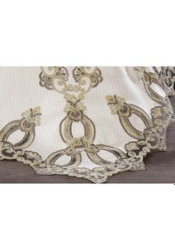 Resim Hale Lüks Güpürlü Polyester Pamuk Kumaş Krem Çeyiz Seti 12 Parça 148 Krem 