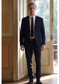 Resim AC&Co / Altınyıldız Classics Erkek Lacı Slim Fit Dar Kesim Mono Yaka Takım Elbise 