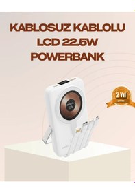 Resim Ceylan Adam Manyetik Kablosuz Powerbank 22.5w Hızlı Şarj Lcd Ekranlı Çok Renkli 