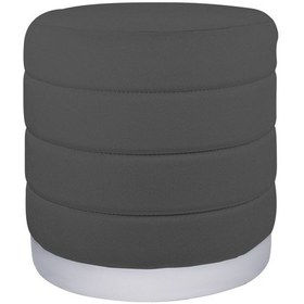 Resim Lungo Roller Silver Kaplama Luxery Puf-antrasit Babyface Kumaş Pofuduk Oturma Pufu&makyaj Pufu&bench 