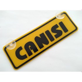 Resim Sarı Dekor Plaka - Canısı 22x7,5cm Vantuzlu Pleksi 